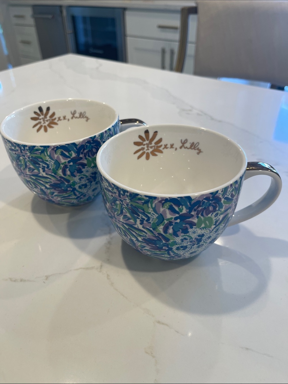 Lilly Pulitzer “High Maintenance” Porcelain Mugs - Set of 2
